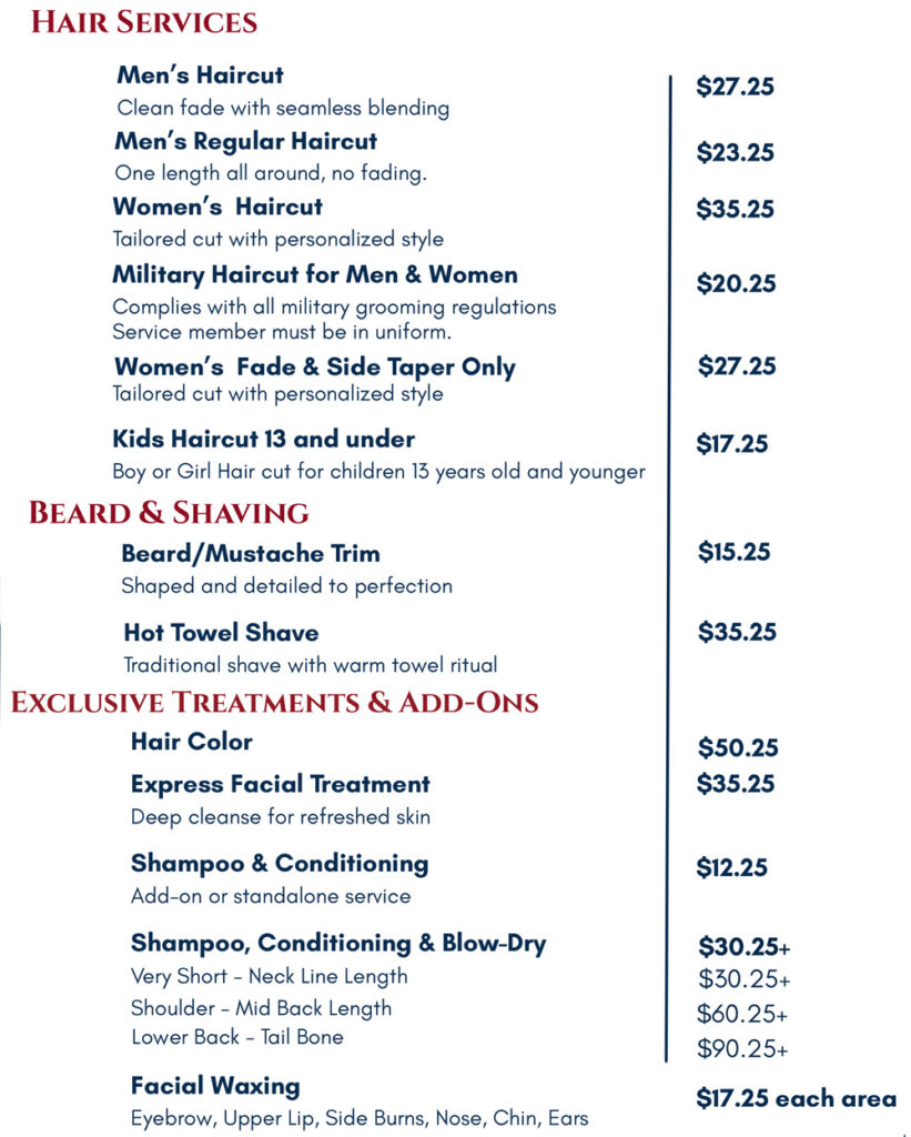 price list image